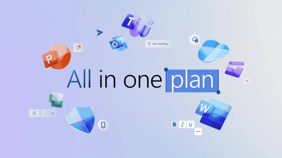 Microsoft 365 apps connected in one plan
