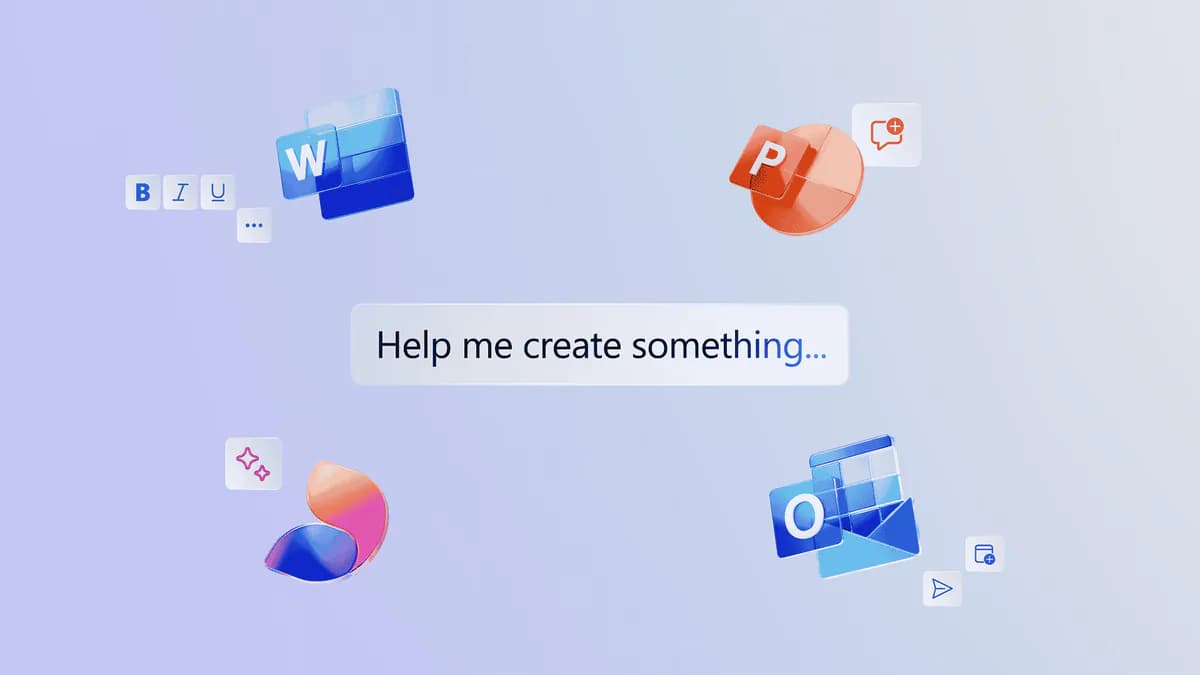 Copilot helping create content across Word, PowerPoint, and Outlook